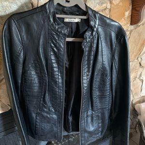Black faux leather jacket